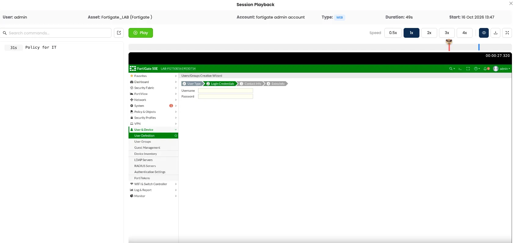 Ask for three recordings: native RDP session, native SSH session, and isolated browser web console in Mirket PAM